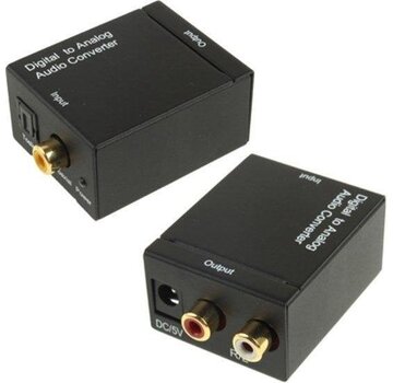 Garpex Convertisseur audio numérique optique vers analogique - Coaxial - SPDIF - DAC - D2A - Convertisseur audio numérique optique coaxial Toslink vers analogique RCA