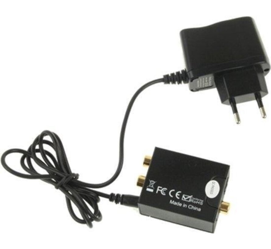 Convertisseur audio numérique optique vers analogique - Coaxial - SPDIF - DAC - D2A - Convertisseur audio numérique optique coaxial Toslink vers analogique RCA