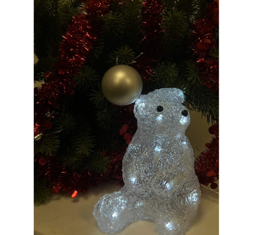 Grundig - Ours de Noël avec 16 LED - Acrylique