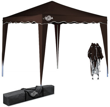 Casaria Casaria Pavillon pliant. tente de réception Capri - Popup marron foncé 3x3m