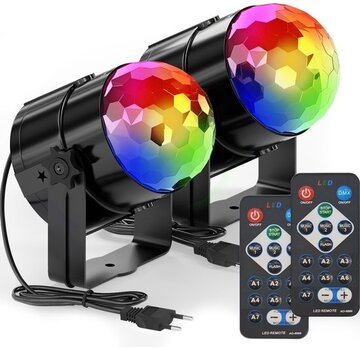 Auronic Auronic Lampe à disque rotative - Boule à disque - LED - Télécommande et contrôle musical - Enfants/Adultes