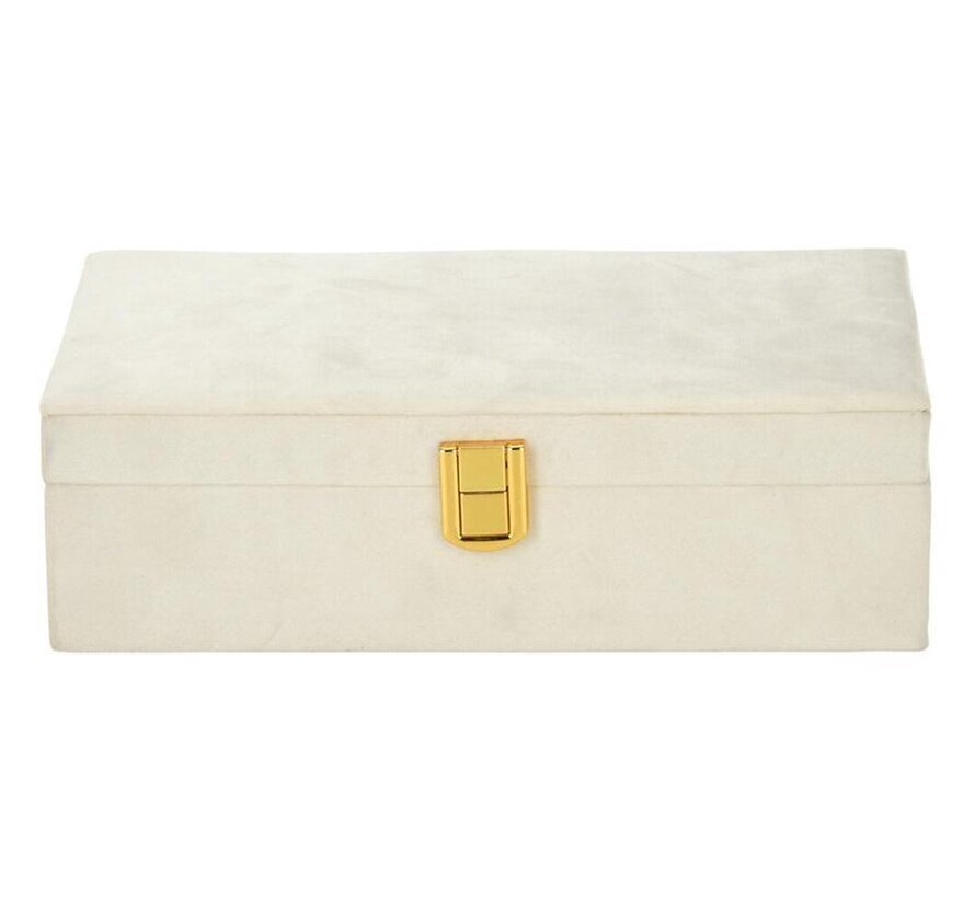 Boîte à bijoux - 25 x 16 x 7 cm - Blanc