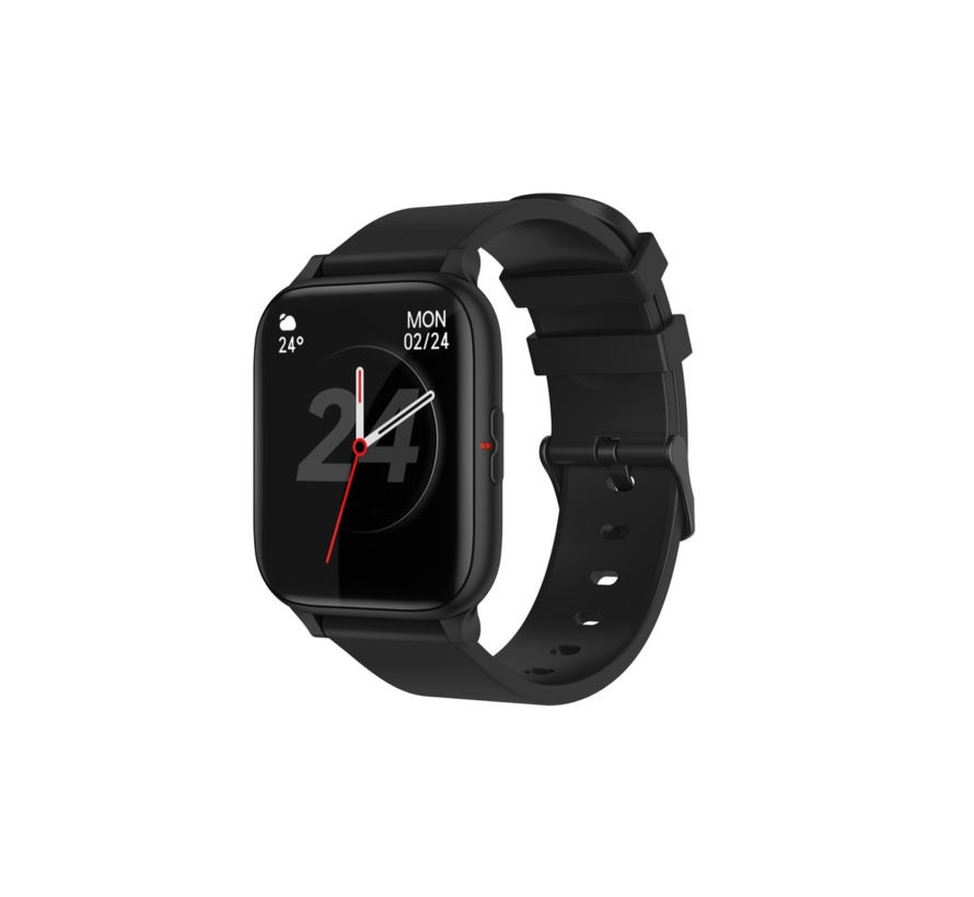 Nuvance - Smartwatch pour femmes et hommes - pour Android et iOS - écran tactile - étanche IP67 - montre podomètre - Smartwatches de suivi d'activité - noir