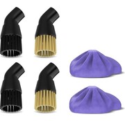 Motionflow Kit de brosses Motionflow - pour nettoyeur vapeur MF-ST-002 - Brosse en nylon et métal - Chiffon de nettoyage