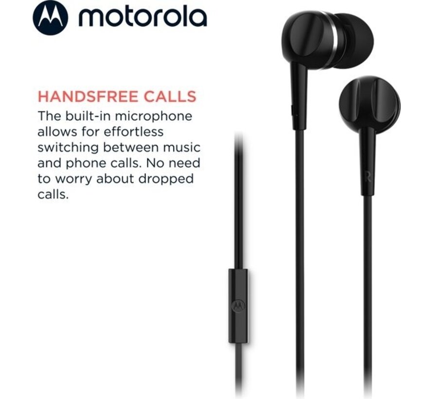 Casque Motorola Pace 105 - intra-auriculaire - microphone - noir