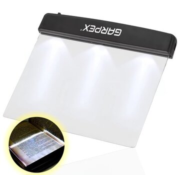 Garpex Lampe de lecture LED plate - Veilleuse pour livre - Lampe de page LED