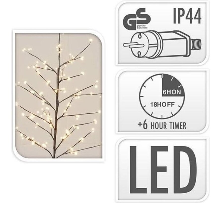 Décoration de Noël LED Arbre de 120 cm avec 240 LED blanc chaud