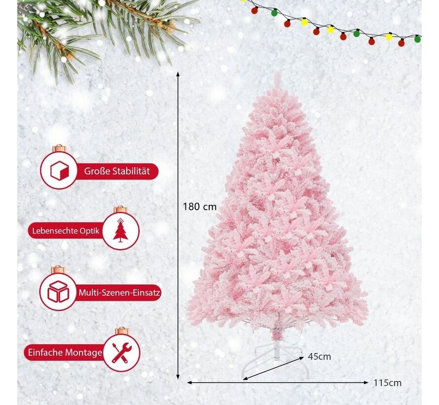 Coast Artificial Christmas Tree - Snowy - 180 cm - Pink