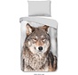 Good morning - Housse de couette Wolf 140x200cm (avec taie d'oreiller extra-large 70x90cm)