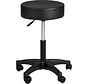 Tabouret à roulettes - noir - réglable en hauteur - 402537