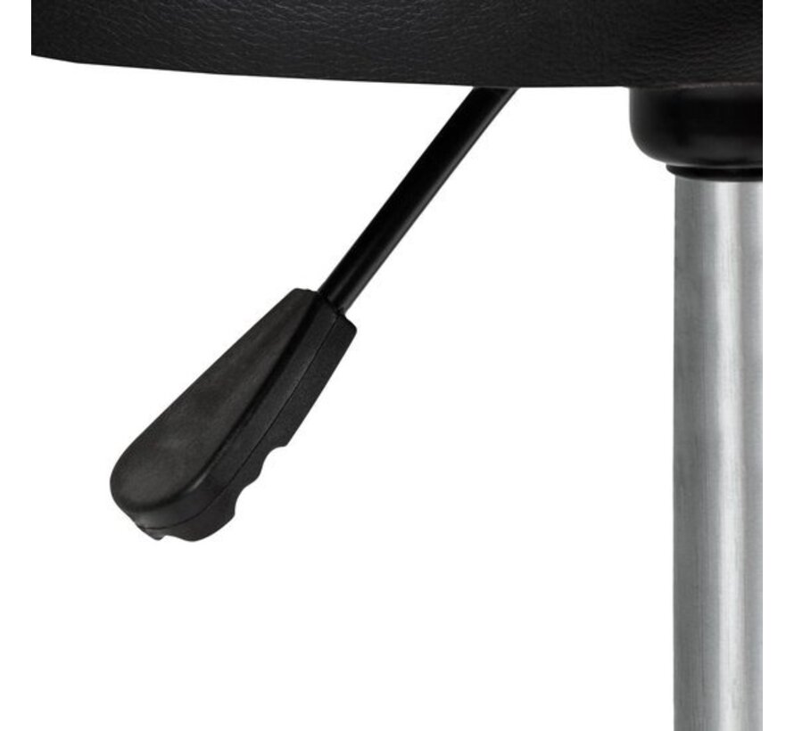 Tabouret à roulettes - noir - réglable en hauteur - 402537