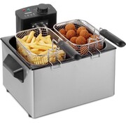 Tomado Tomado TDF5001S - Friteuse - 5 litres - Friteuse zone froide - 1 grand et 2 petits paniers - acier inoxydable