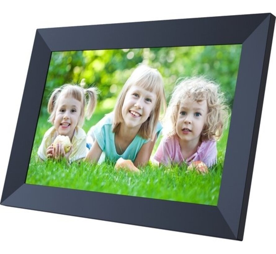Cadre photo numérique Denver 10,1 pouces - FULL HD - Frameo App - Cadre photo - WiFi - écran tactile IPS - 16 Go - PFF1064 - Noir