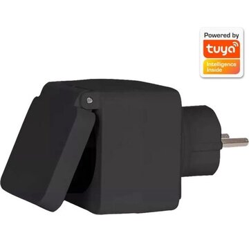 Denver Denver Smart Plug - Périmètre - Minuterie - Prise intelligente - Intérieur et extérieur - Avec application pour iOS et Android - Amazon Alexa - Google Home - TUYA - Étanche - PLO108