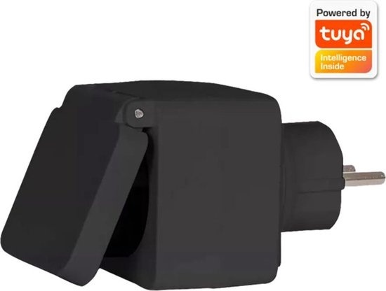 Denver Smart Plug - Périmètre - Minuterie - Prise intelligente - Intérieur et extérieur - Avec application pour iOS et Android - Amazon Alexa - Google Home - TUYA - Étanche - PLO108