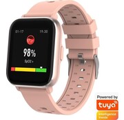 Denver Denver Smartwatch - Bouton facile à retourner - Podomètre - Appels/SMS - TUYA app - Activité du sommeil - Fréquence cardiaque, Moniteur de tension artérielle, Mode sport - IP68 - SW164 - Rose