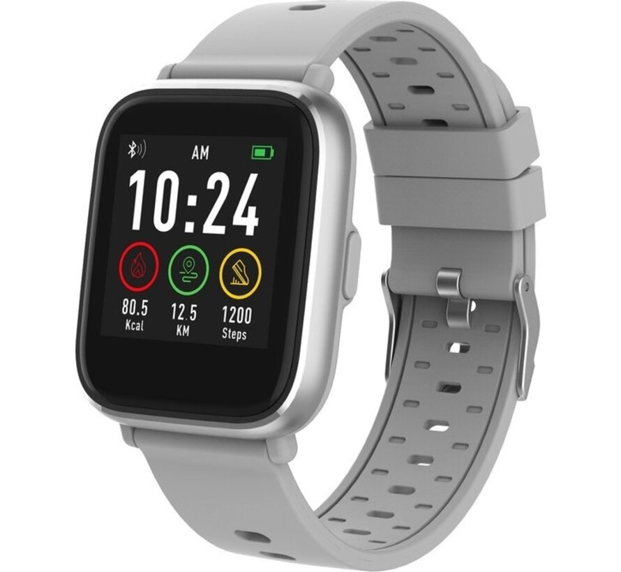 Denver SW161 Smartwatch - Montre de sport - Cardiofréquencemètre - Podomètre - Traceur de sommeil - IOS & Android - Gris