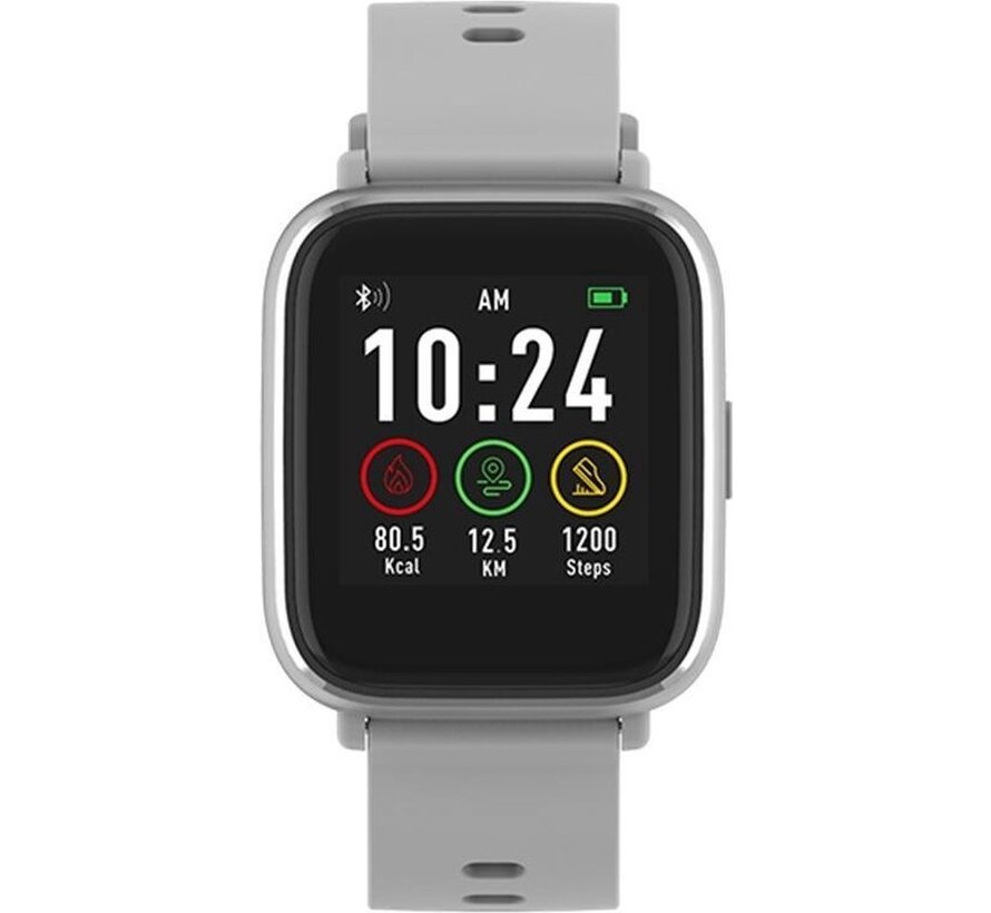 Denver SW161 Smartwatch - Montre de sport - Cardiofréquencemètre - Podomètre - Traceur de sommeil - IOS & Android - Gris
