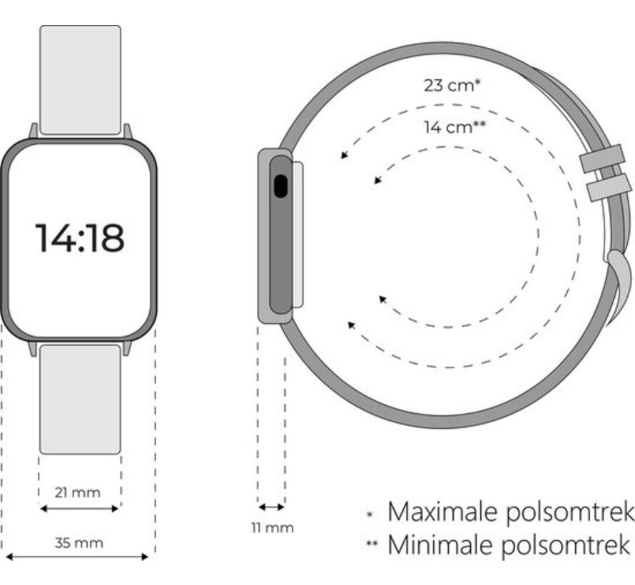 Denver SW161 Smartwatch - Montre de sport - Cardiofréquencemètre - Podomètre - Traceur de sommeil - IOS & Android - Gris