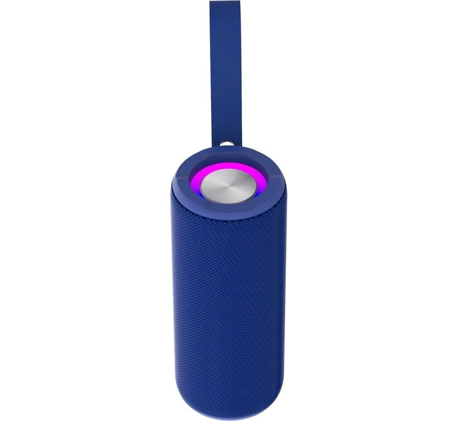 Denver Enceinte Bluetooth sans fil - Effets de lumière - Boîte à musique - Appairage TWS - BTV213 - Bleu