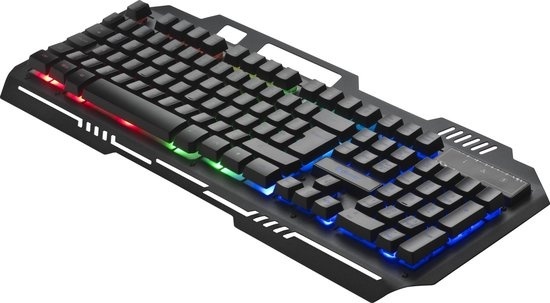 Denver GKB-231 - Clavier de jeu - QWERTY - Effets LED - Membrane - Noir