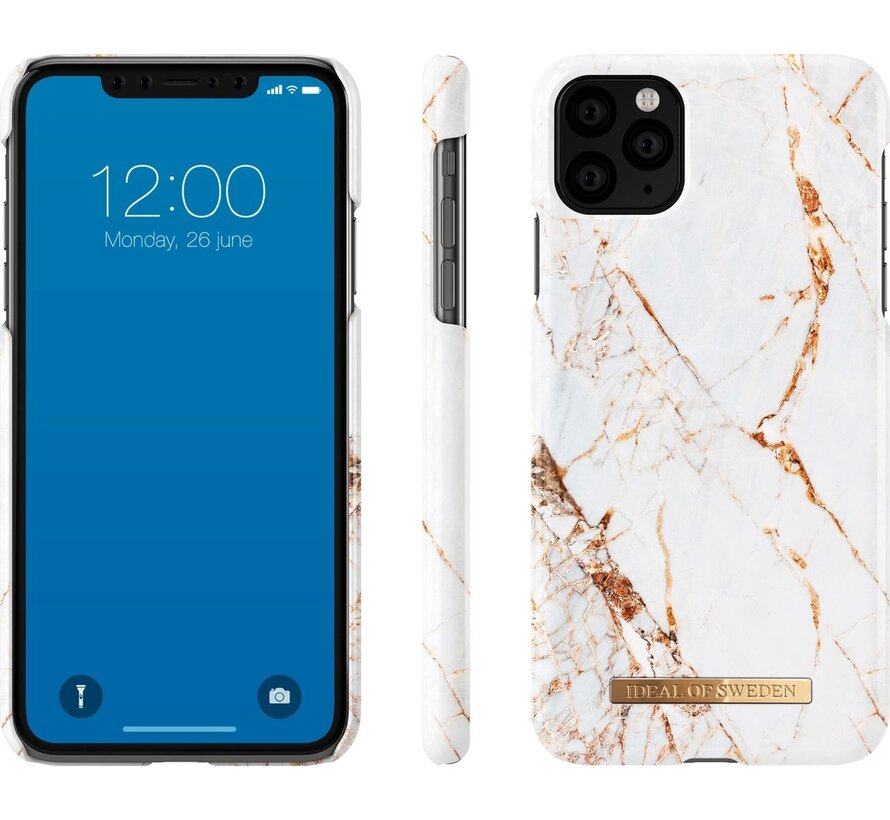 iDeal of Sweden - Coque pour iPhone 12 mini - Coque arrière Fashion Gold Carrara