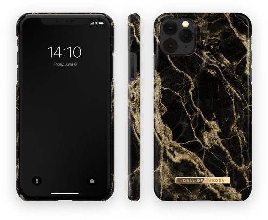 iDeal of Sweden - Apple Iphone 11 Pro/XS/X Fashion Case 191 - Marbre fumé doré