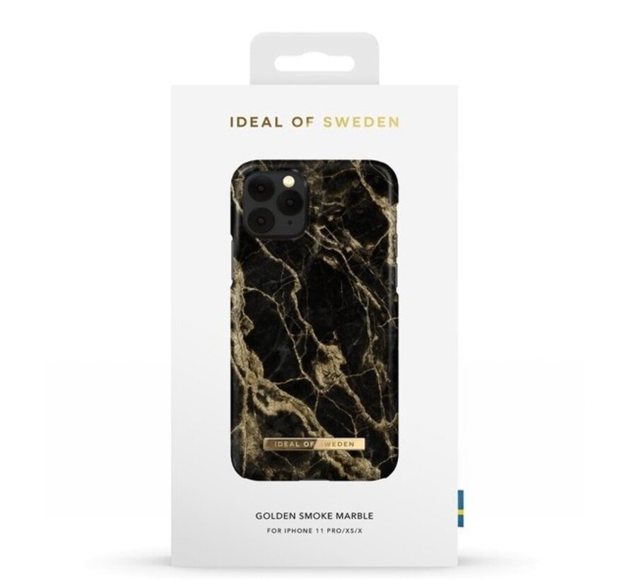 iDeal of Sweden - Apple Iphone 11 Pro/XS/X Fashion Case 191 - Marbre fumé doré