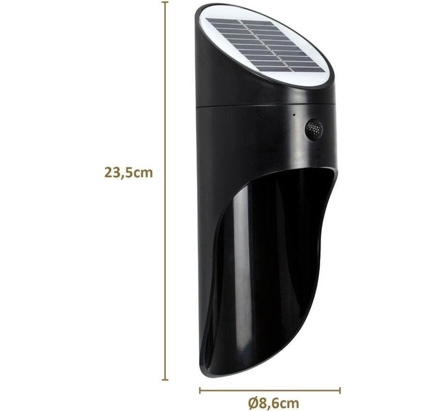 O'DADDY® Cursa lampe de jardin solaire - applique murale avec 90 lumens et capteur