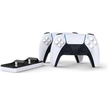 Merkloos Playstation 5 (PS5) Station de charge Station d'accueil Station de charge Station de charge DualSense Accessoires - Chargeur - Chargeur - 2 manettes - Câble Usb C Chargeur de manette PS5