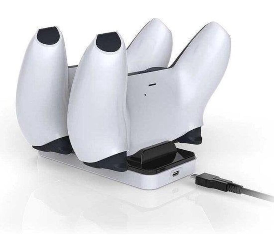 Playstation 5 (PS5) Station de charge Station d'accueil Station de charge Station de charge DualSense Accessoires - Chargeur - Chargeur - 2 manettes - Câble Usb C Chargeur de manette PS5