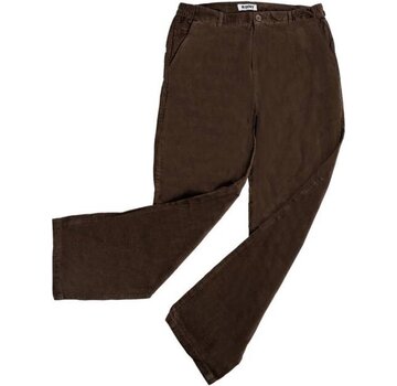 Merkloos Wisent Pantalon en velours côtelé stretch avec taille élastique bleu marine taille 30 (court)