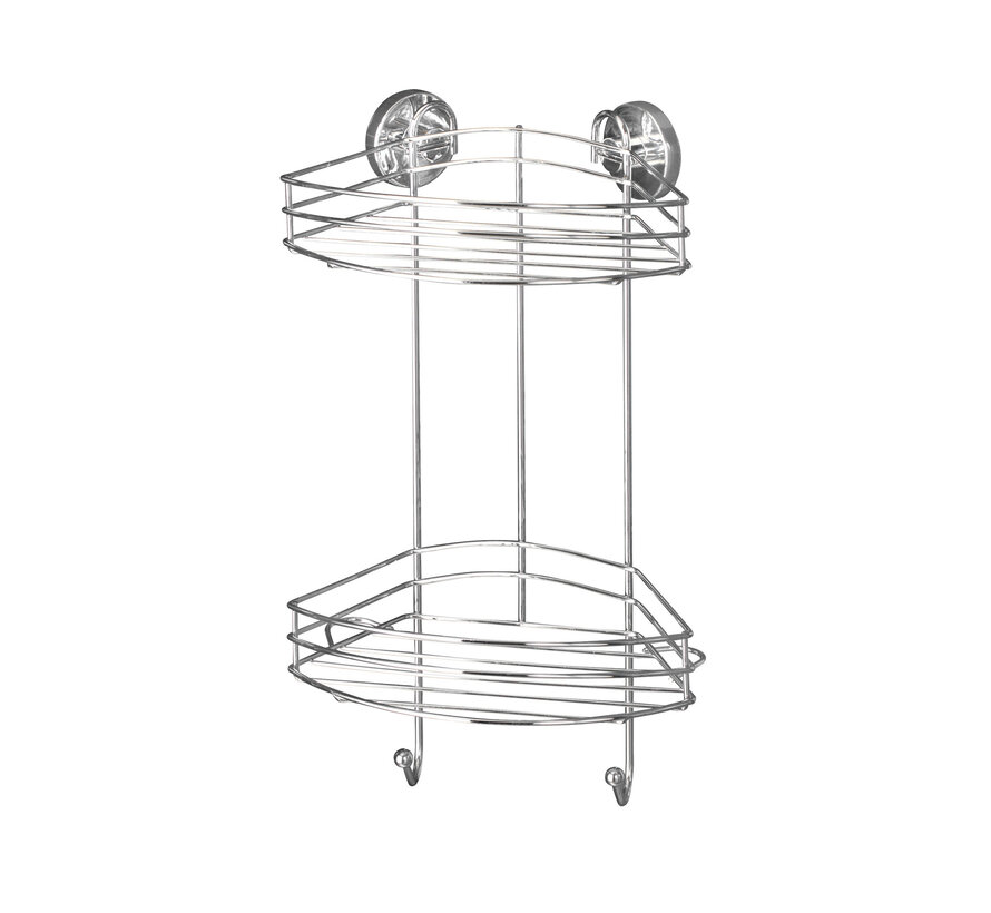 Étagère d'angle 2 étages en acier inoxydable vacuum-loc