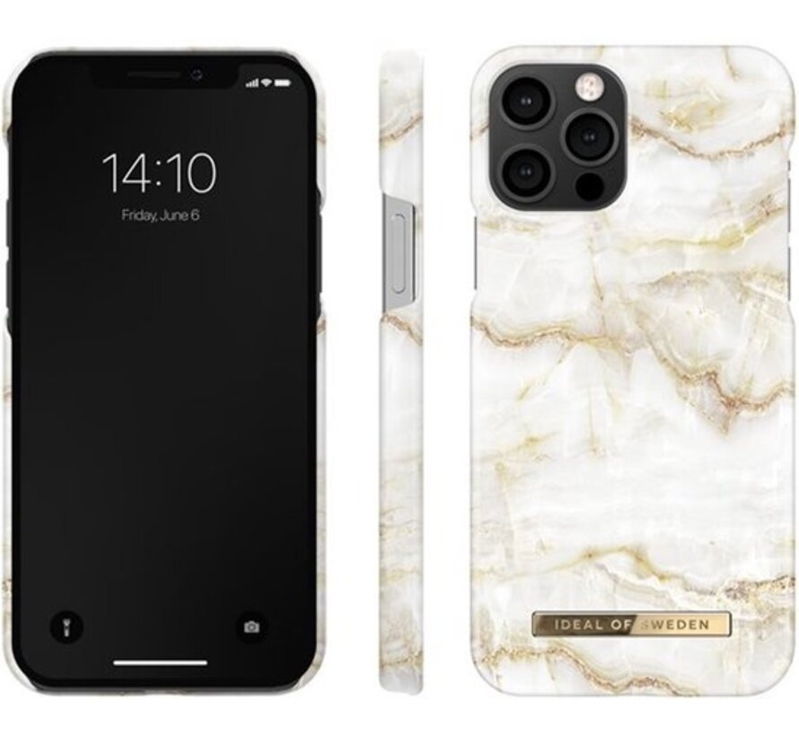 iDeal of Sweden Coque arrière pour iPhone 12 - 12 Pro - Golden Pearl Marble