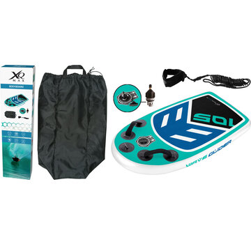 Koopman Bodyboard XQ Max - 105 x 60 x 10 cm - Vert / Bleu / Noir