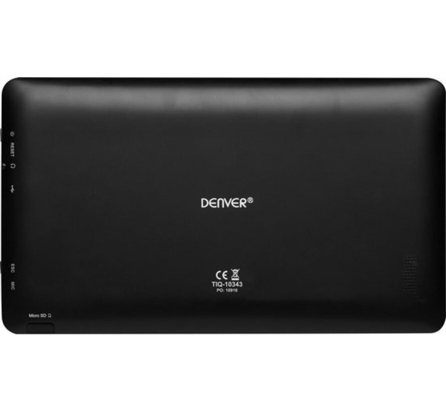 Denver Tablette Android 10.1 pouces 32GB - Ecran HD IPS - Android 8.1GO - Quad Core 1.2 GHZ - 1GB RAM - TIQ10394 - Noir