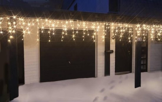 Guirlande rideau lumineuse LED - blanc chaud