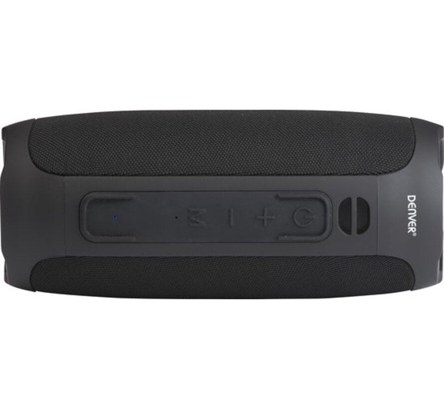 Denver Enceinte Bluetooth avec éclairage LED - Boîte à musique avec batterie rechargeable - TWS Pairing - AUX - BTV220 - Noir