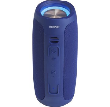 Denver Denver Enceinte Bluetooth avec éclairage LED - Boîte à musique avec batterie rechargeable - TWS Pairing - AUX - BTV220 - Bleu