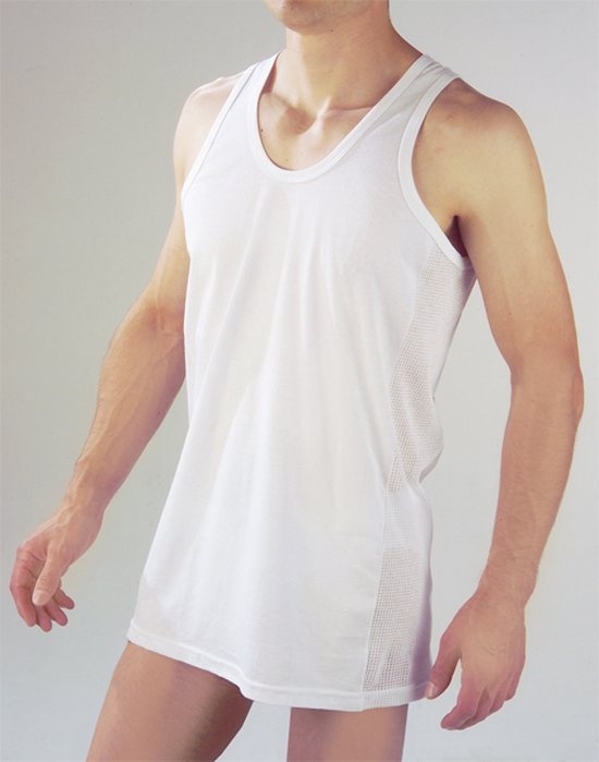 Maillot de corps en maille blanche taille XXL