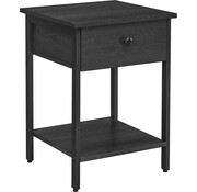 O'DADDY O'DADDY® Tables de chevet industrielles - table d'appoint - table de chevet avec tiroir - 40 x 40 x 55 cm - noir/gris foncé