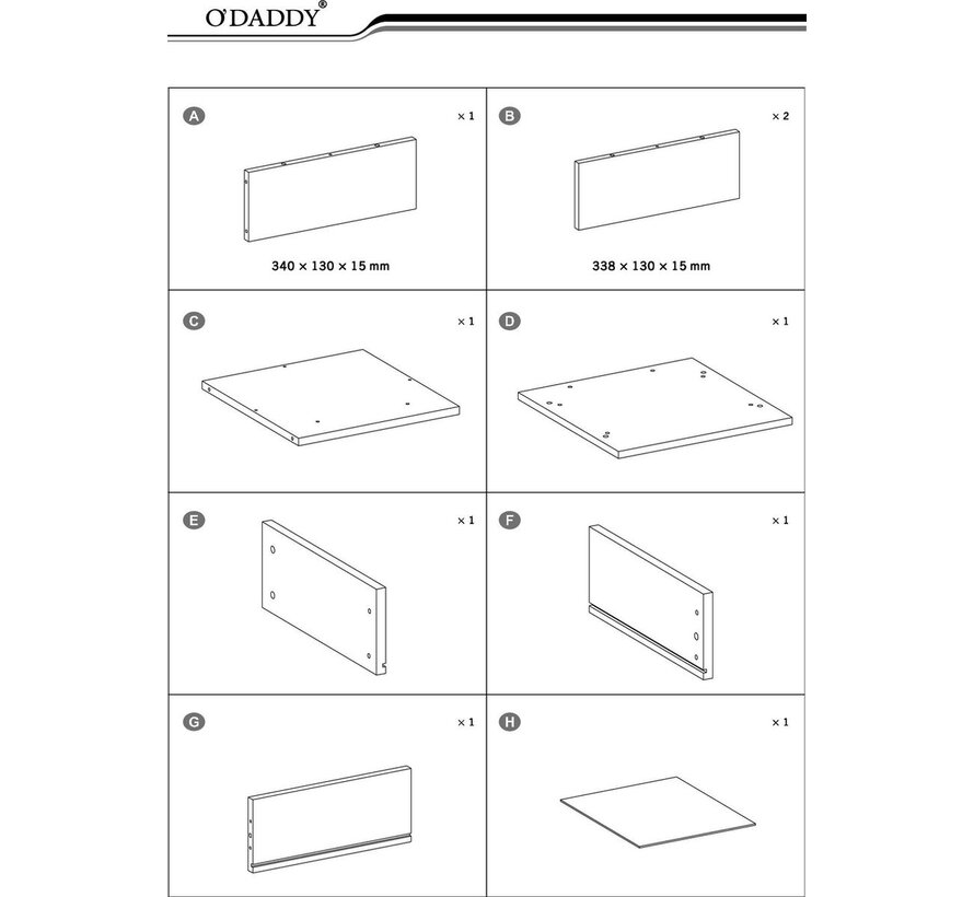 O'DADDY® Tables de chevet industrielles - table d'appoint - table de chevet avec tiroir - 40 x 40 x 55 cm - noir/gris foncé