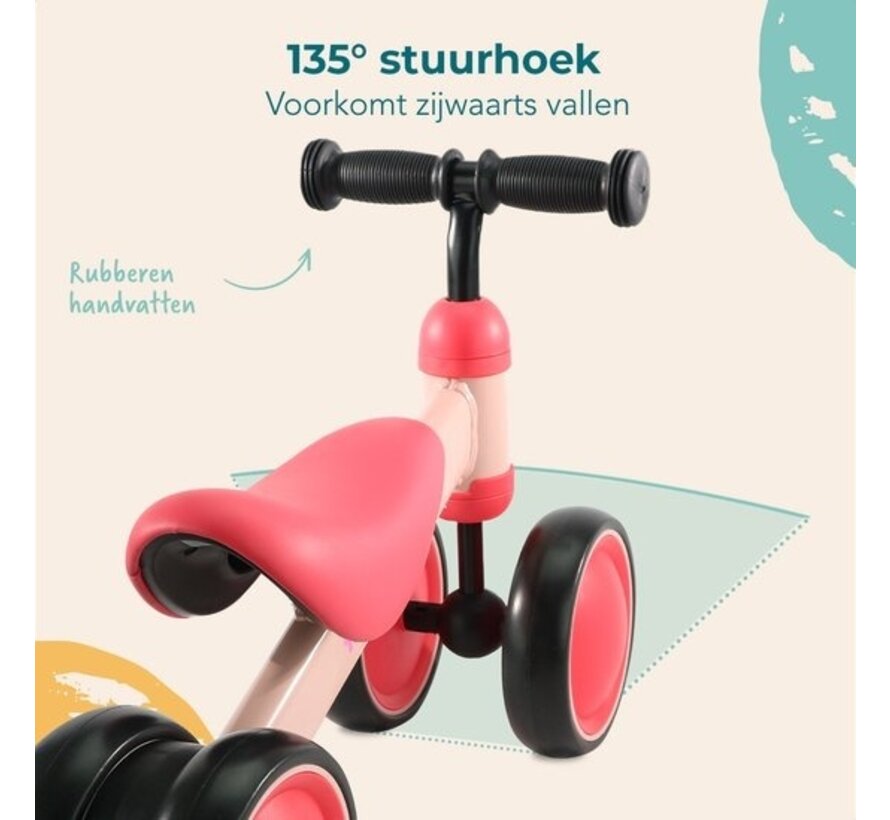 LifeGoods TurboToddler Balance Bike - Jouets à partir de 1 an - Garçons et filles - Scooter pour enfants - Rose