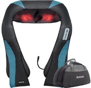 Auronic Auronic Shiatsu Massage Cushion - Appareil de massage électrique pour la nuque - Appareils de massage - Nuque et épaules - Infrarouge - Mallette de transport incluse - Noir/Bleu