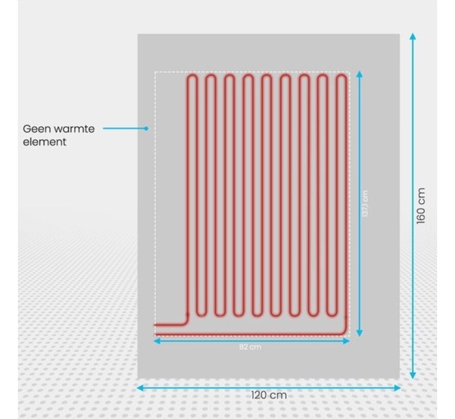 Couverture électrique Auronic - Couverture chauffante - 9 niveaux de chaleur - 1 personne - 160x120cm - Gris clair