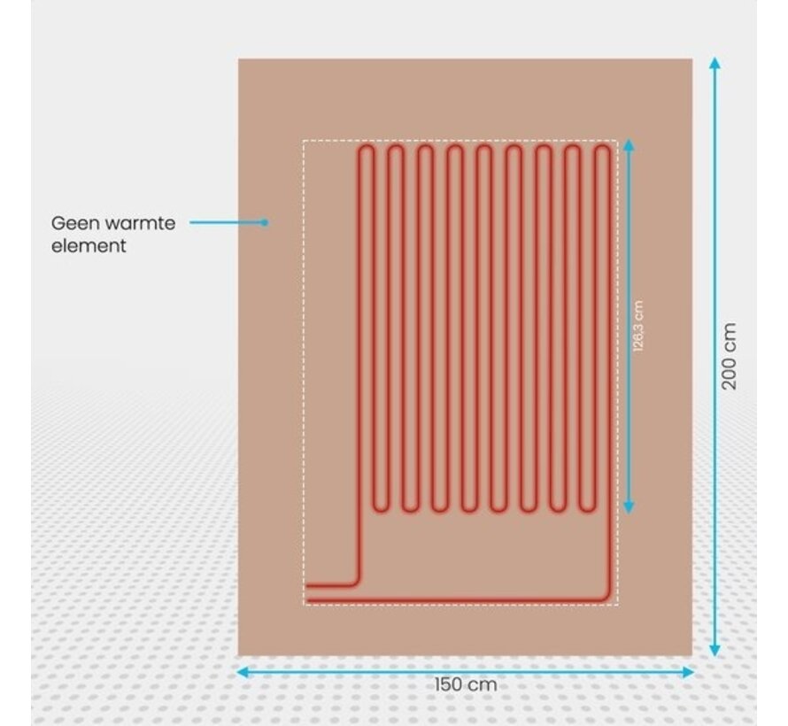 Couverture électrique Auronic - Couverture chauffante - 9 niveaux de chaleur - 2 personnes - 200x150 - Marron clair