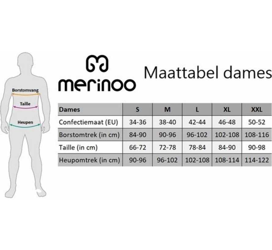 Merinoo 200 - Pantalon thermique pour femme (100% laine mérinos) - XXL