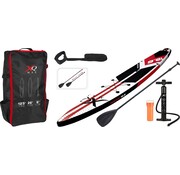 Koopman XQ Max SUP Board 6 piece set - Inflatable - 381cm - Blanc/Rouge/Noir