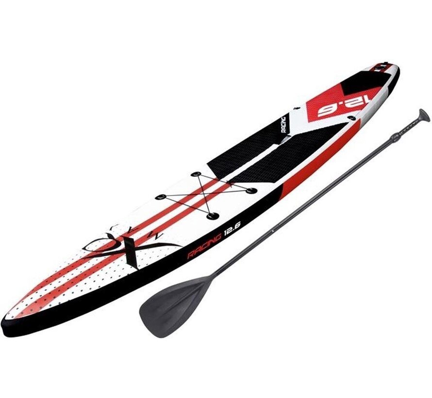 XQ Max SUP Board 6 piece set - Inflatable - 381cm - Blanc/Rouge/Noir