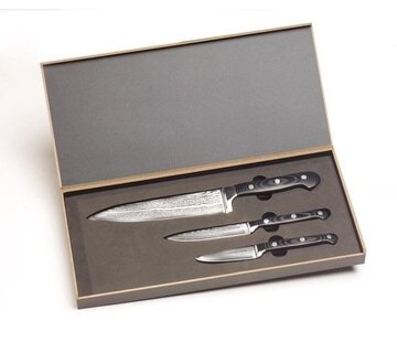 Westfalia Set de couteaux en acier Damask, 3 pièces